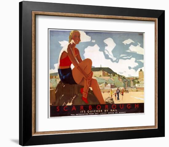 Scarborough, It's Quicker by Rail-null-Framed Art Print