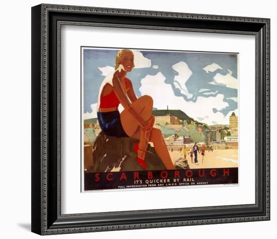 Scarborough, It's Quicker by Rail-null-Framed Art Print