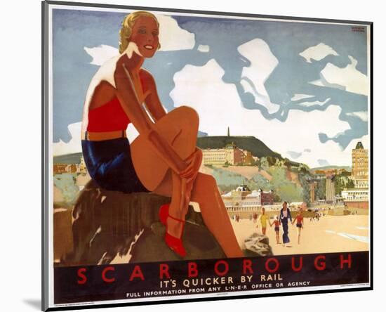 Scarborough, It's Quicker by Rail-null-Mounted Art Print