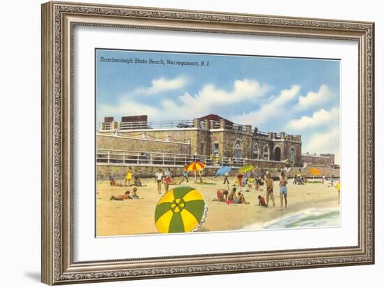 Scarborough State Beach, Narragansett, Rhode Island-null-Framed Art Print