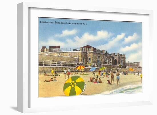 Scarborough State Beach, Narragansett, Rhode Island-null-Framed Art Print