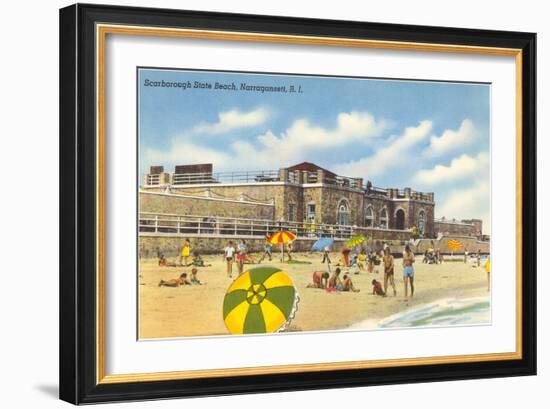 Scarborough State Beach, Narragansett, Rhode Island-null-Framed Art Print