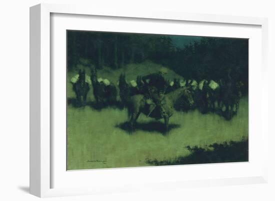 Scare in a Pack Train, 1908-Frederic Remington-Framed Giclee Print