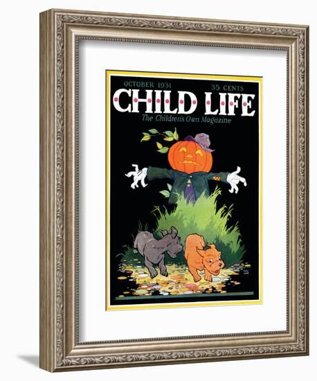 Scarecrow - Child Life, October 1931-Keith Ward-Framed Giclee Print