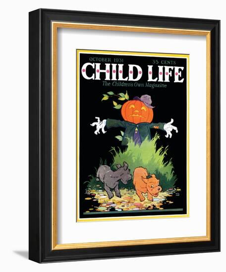 Scarecrow - Child Life, October 1931-Keith Ward-Framed Giclee Print