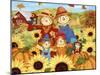 Scarecrow Family-MAKIKO-Mounted Giclee Print