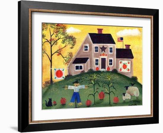 Scarecrow Pumpkin Sheep Cheryl Bartleypsd-Cheryl Bartley-Framed Giclee Print