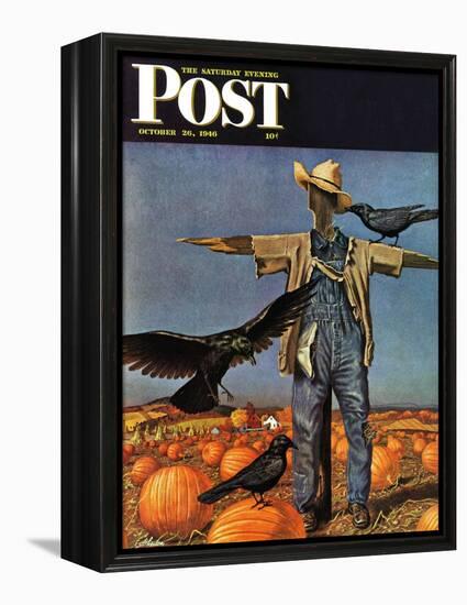 "Scarecrow," Saturday Evening Post Cover, October 26, 1946-John Atherton-Framed Premier Image Canvas