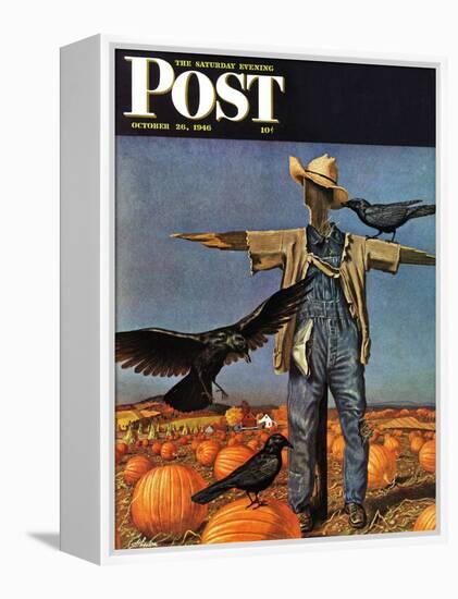 "Scarecrow," Saturday Evening Post Cover, October 26, 1946-John Atherton-Framed Premier Image Canvas