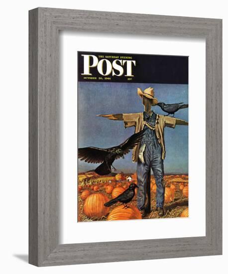 "Scarecrow," Saturday Evening Post Cover, October 26, 1946-John Atherton-Framed Giclee Print