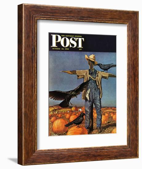 "Scarecrow," Saturday Evening Post Cover, October 26, 1946-John Atherton-Framed Giclee Print