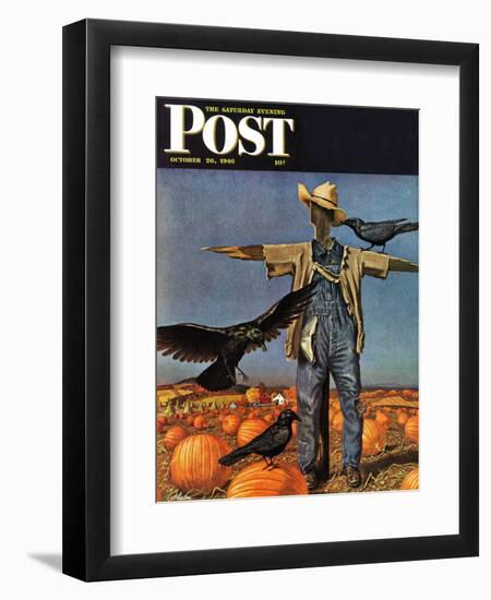 "Scarecrow," Saturday Evening Post Cover, October 26, 1946-John Atherton-Framed Giclee Print