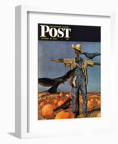 "Scarecrow," Saturday Evening Post Cover, October 26, 1946-John Atherton-Framed Giclee Print