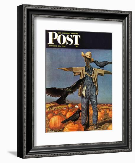 "Scarecrow," Saturday Evening Post Cover, October 26, 1946-John Atherton-Framed Giclee Print