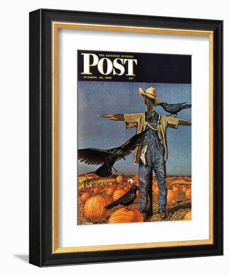 "Scarecrow," Saturday Evening Post Cover, October 26, 1946-John Atherton-Framed Giclee Print