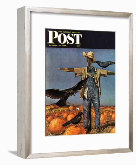 "Scarecrow," Saturday Evening Post Cover, October 26, 1946-John Atherton-Framed Giclee Print