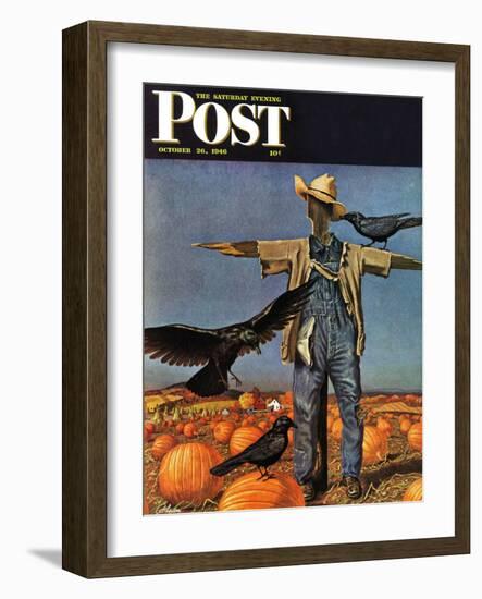 "Scarecrow," Saturday Evening Post Cover, October 26, 1946-John Atherton-Framed Giclee Print