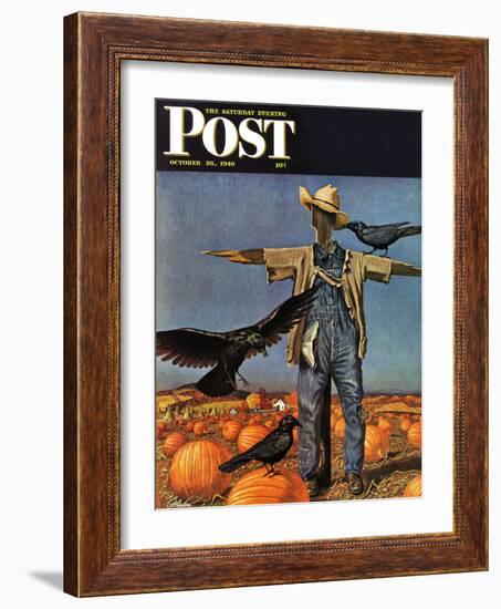 "Scarecrow," Saturday Evening Post Cover, October 26, 1946-John Atherton-Framed Giclee Print