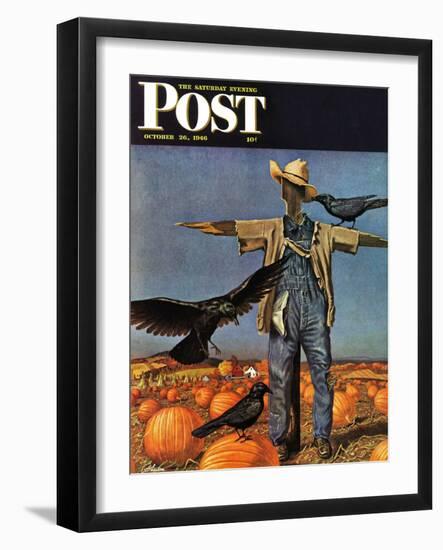 "Scarecrow," Saturday Evening Post Cover, October 26, 1946-John Atherton-Framed Giclee Print