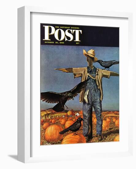 "Scarecrow," Saturday Evening Post Cover, October 26, 1946-John Atherton-Framed Giclee Print