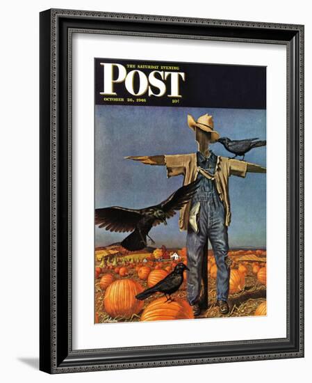 "Scarecrow," Saturday Evening Post Cover, October 26, 1946-John Atherton-Framed Giclee Print