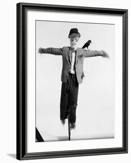 Scarecrow with Crow on His Shoulder-null-Framed Photographic Print