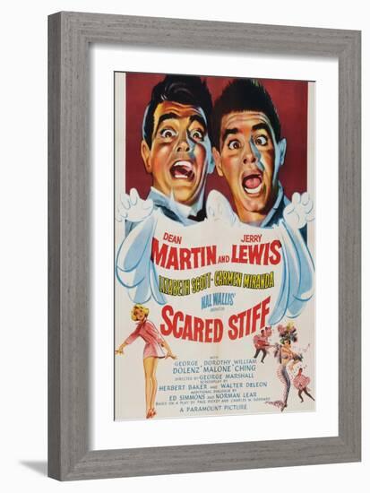 Scared Stiff, Dean Martin, Jerry Lewis, 1953-null-Framed Art Print