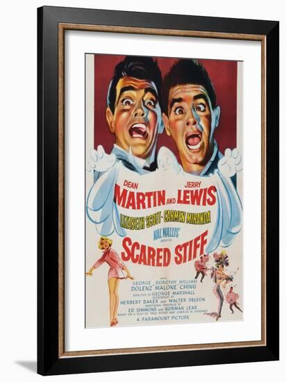 Scared Stiff, Dean Martin, Jerry Lewis, 1953-null-Framed Art Print