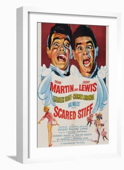 Scared Stiff, Dean Martin, Jerry Lewis, 1953-null-Framed Art Print