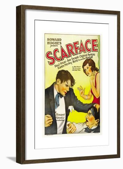 Scarface, 1932, Directed by Howard Hawks-null-Framed Giclee Print