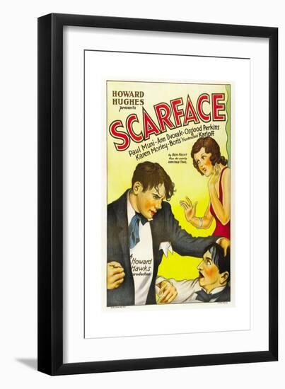 Scarface, 1932, Directed by Howard Hawks-null-Framed Giclee Print