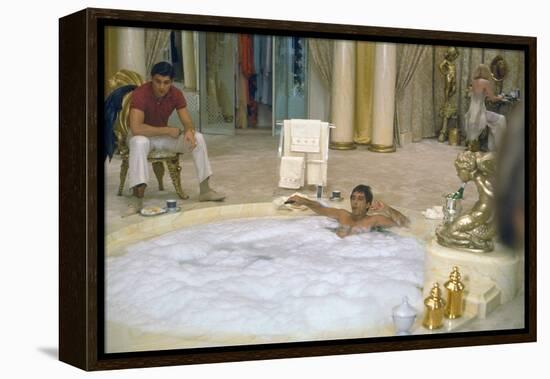 SCARFACE, 1983 directed by BRIAN by PALMA Steven Bauer and Al Pacino (photo)-null-Framed Stretched Canvas