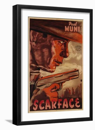 Scarface Movie Poster-Osvaldo Venturi-Framed Giclee Print