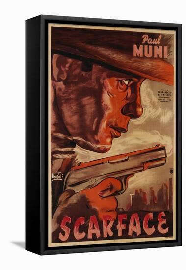 Scarface Movie Poster-Osvaldo Venturi-Framed Premier Image Canvas