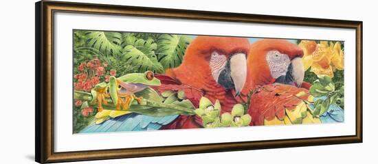 Scarlet Macaws-Durwood Coffey-Framed Giclee Print