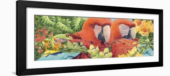 Scarlet Macaws-Durwood Coffey-Framed Giclee Print