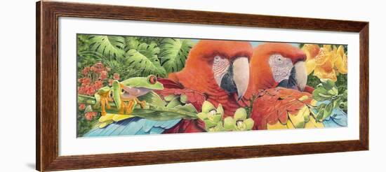 Scarlet Macaws-Durwood Coffey-Framed Giclee Print