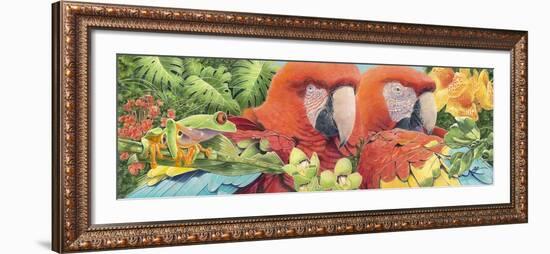 Scarlet Macaws-Durwood Coffey-Framed Giclee Print