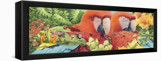 Scarlet Macaws-Durwood Coffey-Framed Premier Image Canvas