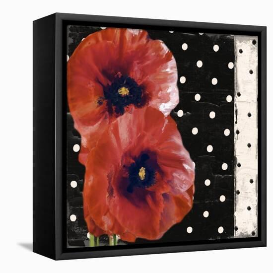 Scarlet Poppies II-Color Bakery-Framed Premier Image Canvas