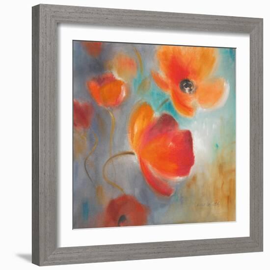 Scarlet Poppies in Bloom I-Lanie Loreth-Framed Art Print