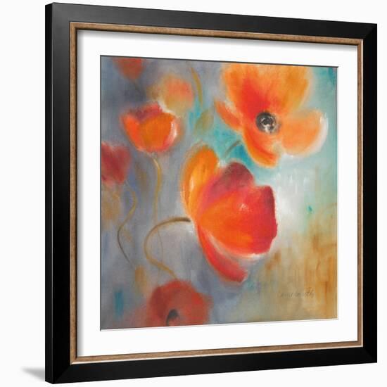 Scarlet Poppies in Bloom I-Lanie Loreth-Framed Art Print