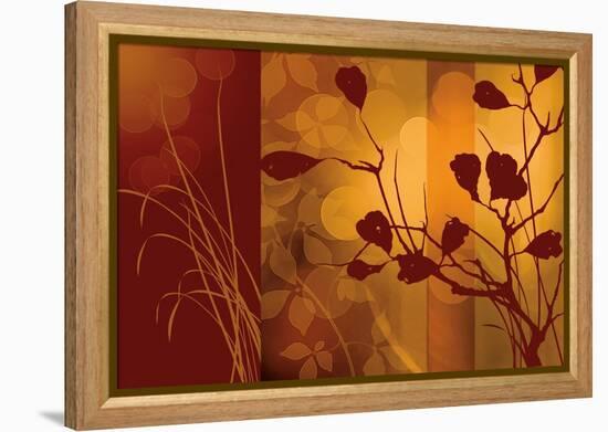 Scarlet Silhouette-Edward Aparicio-Framed Stretched Canvas