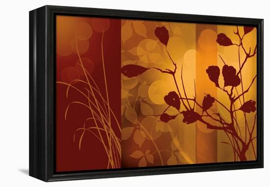 Scarlet Silhouette-Edward Aparicio-Framed Stretched Canvas