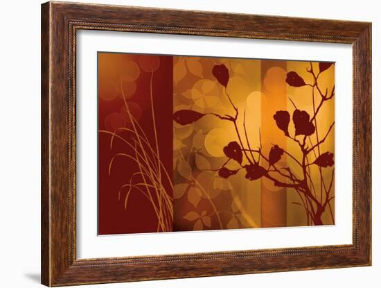 Scarlet Silhouette-Edward Aparicio-Framed Art Print