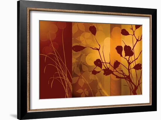 Scarlet Silhouette-Edward Aparicio-Framed Art Print