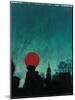 Scarlet Streetlight with Chrysler Building-Robert Cattan-Mounted Photographic Print