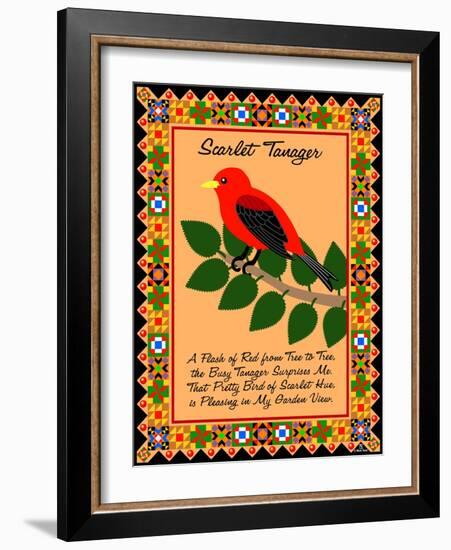 Scarlet Tanager Quilt-Mark Frost-Framed Giclee Print