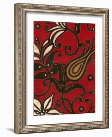 Scarlet Textile I-Norman Wyatt Jr.-Framed Art Print