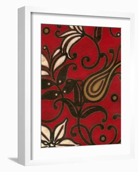 Scarlet Textile I-Norman Wyatt Jr.-Framed Art Print